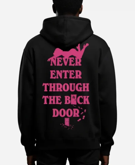 Sabrina Carpenter Never Enter Through The Back Door Hoodie In Black