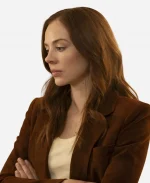 Samantha Hart 9-1-1 Nashville Brown Suede Leather Blazer