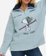 Sams Club Winter Sherpa Quarter-Zip Pullover Snoopy Jacket
