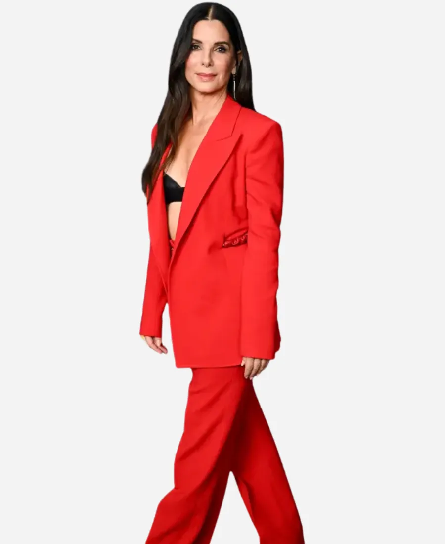 Sandra Bullock CinemaCon 2026 Practical Magic 2 Presentation Red Suit Sandra Bullock CinemaCon 2026 Practical Magic 2 Presentation Red Suit