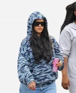 Savage X Fenty 2026 Rihanna Tiger-Striped Blue Camo Hoodie