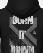 Seth Rollins Burn It Down Hoodie In Black