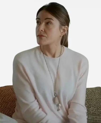 Shrinking Christa Miller Pink Sweater