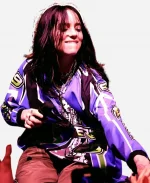 Singer Billie Eilish Hit Me Hard And Soft Tour Miami Night 1 Blue Oversized Jersey