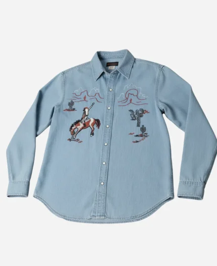  Singer Lainey Wilson Keepin Country Cool 2026 Cowboy Denim Shirt