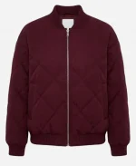 Siobhan Cullen Babies S01 Burgundy Quilted Bomber Jacket