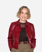 SiriusXM Studios 2026 Sharon Stone Leather Jacket