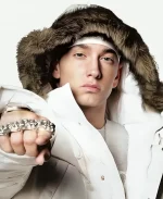 Slim Shady White Parka Hooded Jacket