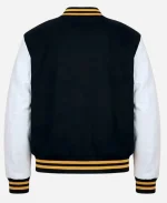 Solflare Varsity Jacket In Black & White