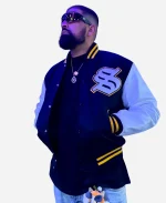 Solflare Wool & Leather Varsity Jacket