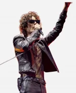 Sombr Coachella 2026 Studded Leather Jacket In Black