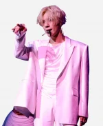 South Korean Singer Taemin Coachella Music Festival 2026 Oversized White Blazer