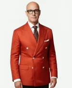 Stanley Tucci The Devil Wears Prada 2 Screening NYC Red Blazer