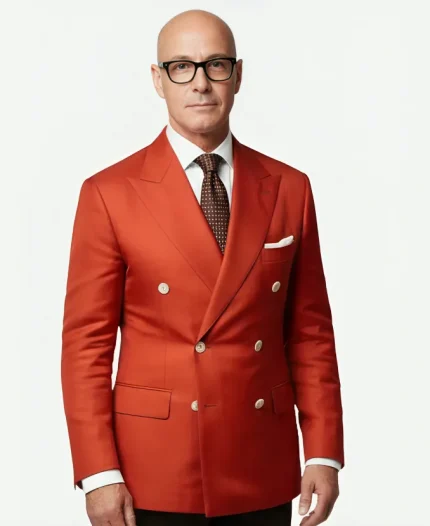 Stanley Tucci The Devil Wears Prada 2 Screening NYC Red Blazer