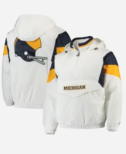 Starter 2026 Michigan Wolverines Breakaway Quarter-Zip Pullover Hooded Jacket