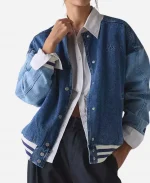 Starter Colorblock Denim Varsity Jacket