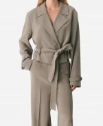 Steffy Forrester Tv Series The Bold and the Beautiful S39 Jacqueline MacInnes Wood Grey Jacket