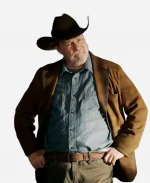 Stephen Root Resident Alien S04 Brown Suede Leather Coat