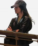 Sushi Park Los Angeles 2026 Kendall Jenner Black Leather Blazer Jacket