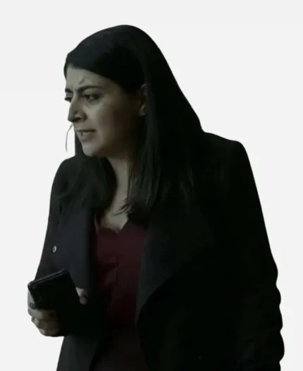 Susie Youssef Deadloch S01 2023 Brown Wool Coat