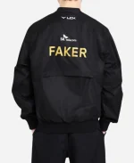 T1 2025 Esports Team Worlds Uniform Black Bomber Jacket