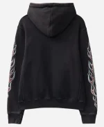 THUG CLUB 2026 Leather Flame Oversized Hoodie