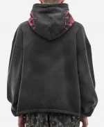 THUG CLUB Riding Skull Black Graphic Hoodie