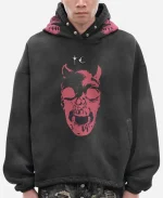 THUG CLUB Riding Skull Graphic Hoodie
