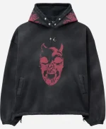THUG CLUB Riding Skull Graphic Hoodie In Black