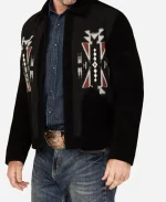 TV Show 2026 The Voice S29 JW Griffin Black Suede Zip Up Jacket