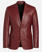 TV Show The Voice Season 29 Moses G Maroon Leather Blazer