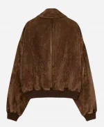 Tasha Fox Chicago PD S13 Brown Suede Bomber Jacket