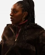 Tasha Fox Chicago PD S13 Fur Bomber Jacket