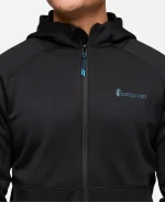 Tempa Fleece Hooded Jacket In Black