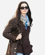 The Devil Wears Prada 2  Anne Hathaway Suede Leather Blazer
