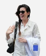 The Devil Wears Prada 2 Anne Hathaway White Jumpsuit