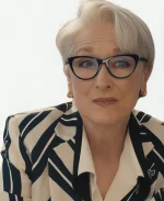 The Devil Wears Prada 2 Movie Miranda Priestly Black & White Striped Blazer