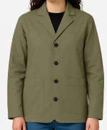 The Drama 2026 Emma Green Cotton Blazer Jacket