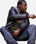 The Fall and Rise of Reggie Dinkins 2026 Tracy Morgan Brown  Hooded Leather Jacket