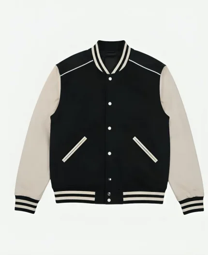 The Fall and Rise of Reggie Dinkins Daniel Radcliffe Varsity Jacket - Black & White