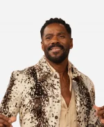 The Jennifer Hudson Show Colman Domingo Cow Hide Jacket