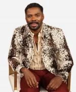 The Jennifer Hudson Show Colman Domingo Cow Hide Jacket - jacket Era