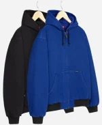 The Misfits x Supreme Spring Summer 2026 Hooded Work Jacket In Blue & Black