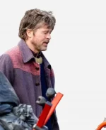 The Riders Movie 2026 Brad Pitt Wool Jacket In Purple