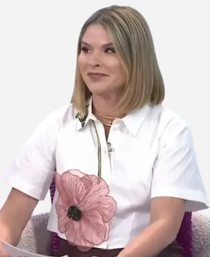 The Today Show 2026 Jenna Bush Hager White Floral Shirt