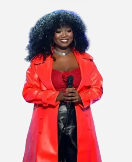 The Voice S29 Alexia Jayy Red Trench Coat