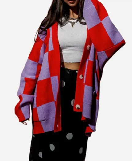 The Voice S29 Mikenley Brown Oversized Cardigan