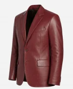 The Voice S29 Moses G Leather Blazer In Maroon