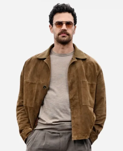 Theo James Fuze Suede Leather Jacket