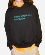 Thisisneverthat x Starbucks Brew SS26 Black Pullover Hoodie